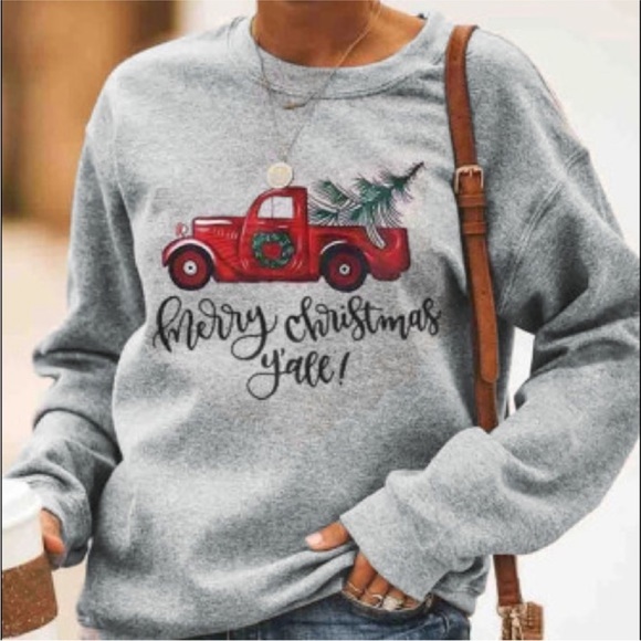 NWT Christmas Truck Sweatshirt - Picture 1 of 10